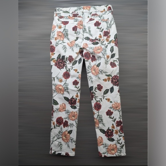 NYDJ Multicolor Floral Print Women’s Skinny Ankle Stretch Jeans Lift x Tuck Sz12 - Picture 2 of 6